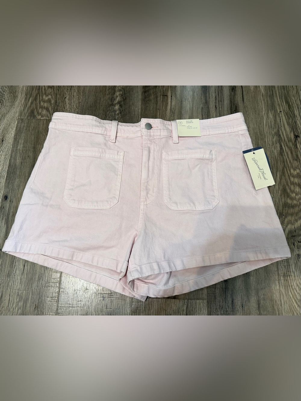 Universal Thread Highest-Rise Sailor Denim Shorts Light Pink NWT Size 16